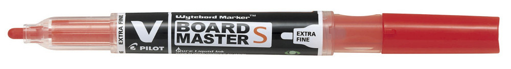 Pilot Marqueur pour tableau blanc BEGREEN V-Board Master S, pointe ogive extra fine 1,3 mm, rouge