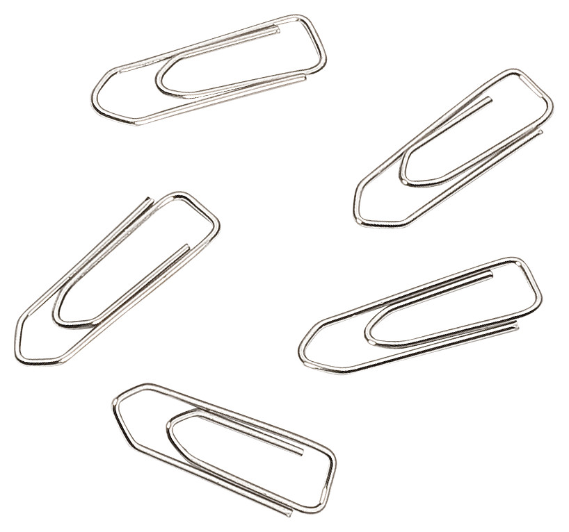 RAJA Trombones acier nickel 25 mm bout chevron - Bote de 500
