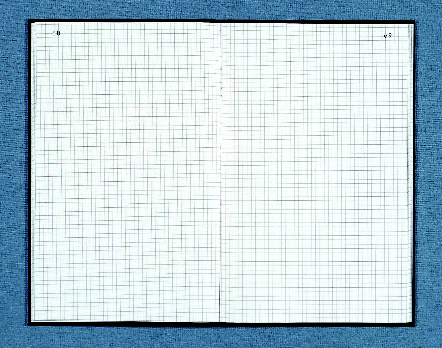 Dauphin Registre toilé folioté A4 210 mm 200 pages quadrillées 5x5 Couverture