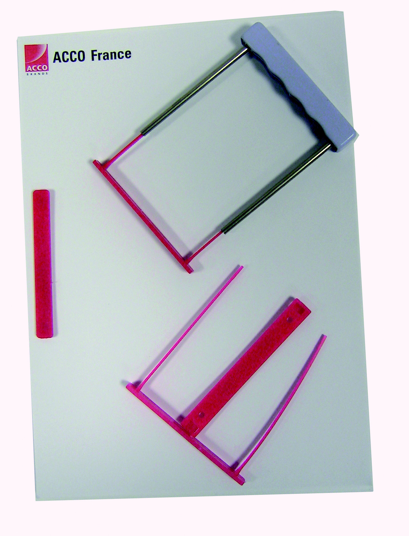 Acco Capiclass Relieur d’archives pour documents A4 en plastique - Entraxe 8 cm - Rouge - Lot de 50
