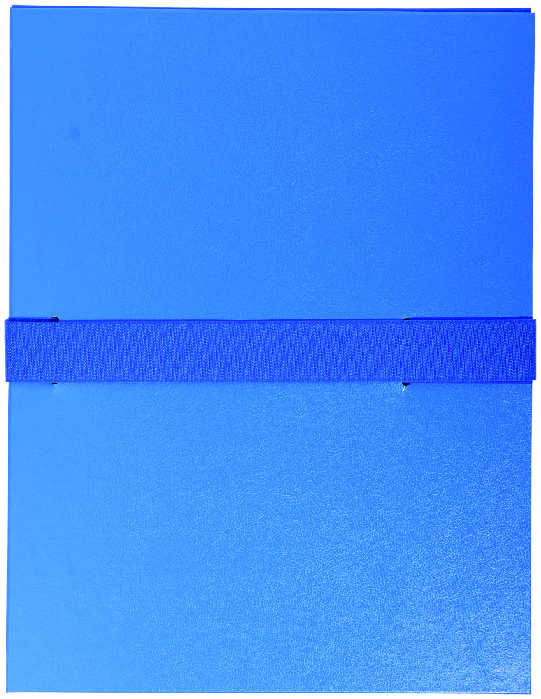 Exacompta Chemise extensible  rabat jusque 13 cm - Fermeture sangle Velcro - Capacit 1000 feuilles A4 - Bleu
