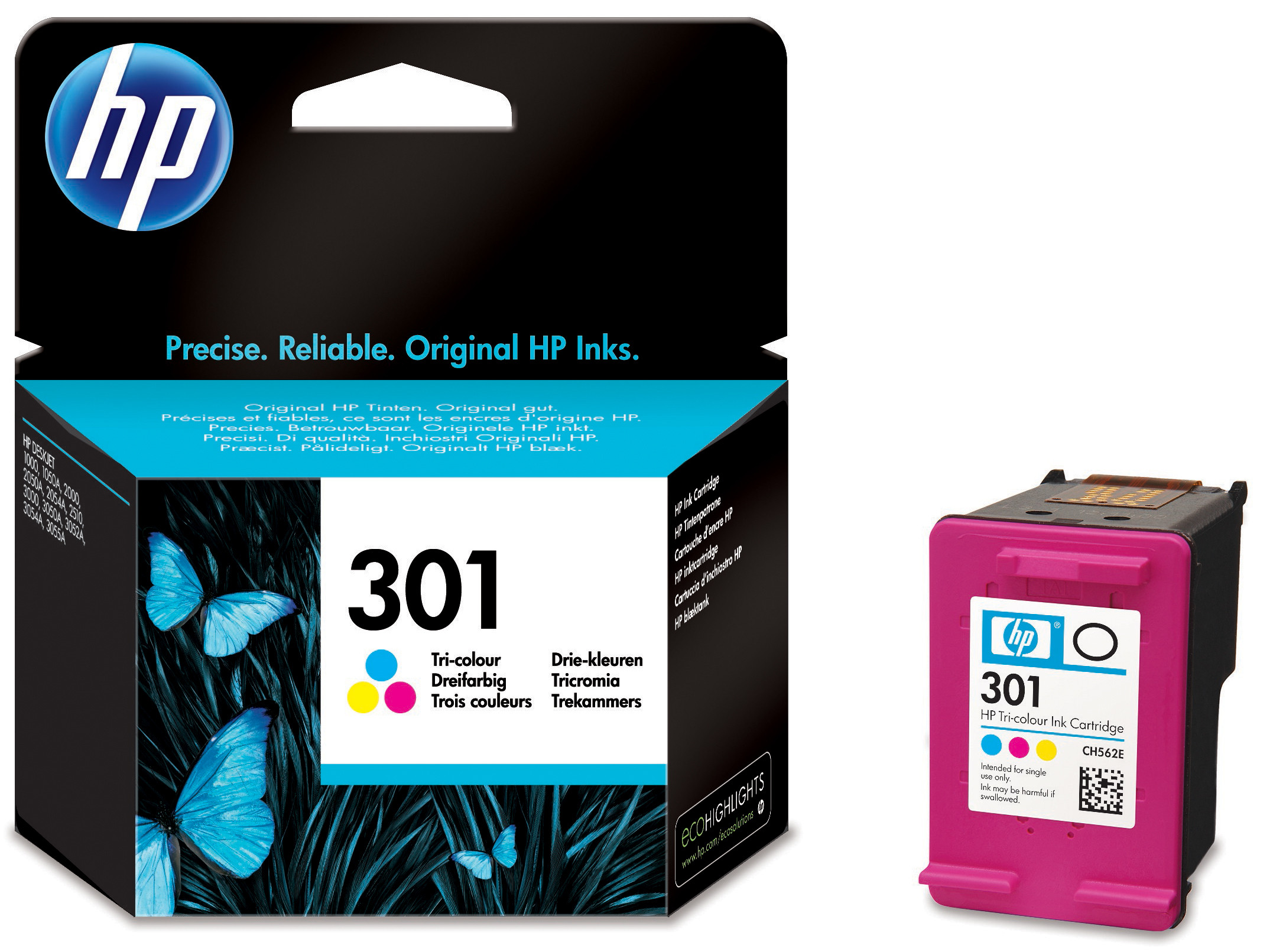 HP 301 Cartouche d'encre authentique CH562EE - 3 couleurs