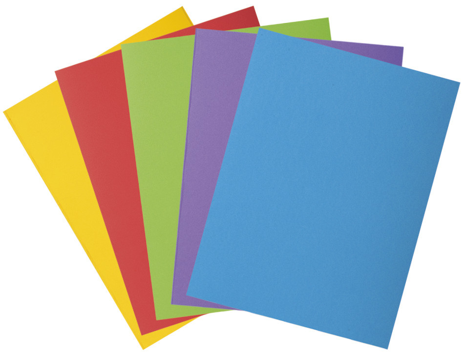 Exacompta Chemise-dossier 2 rabats  240 x 320 mm - Carte 220 g/m - Assortis Vifs