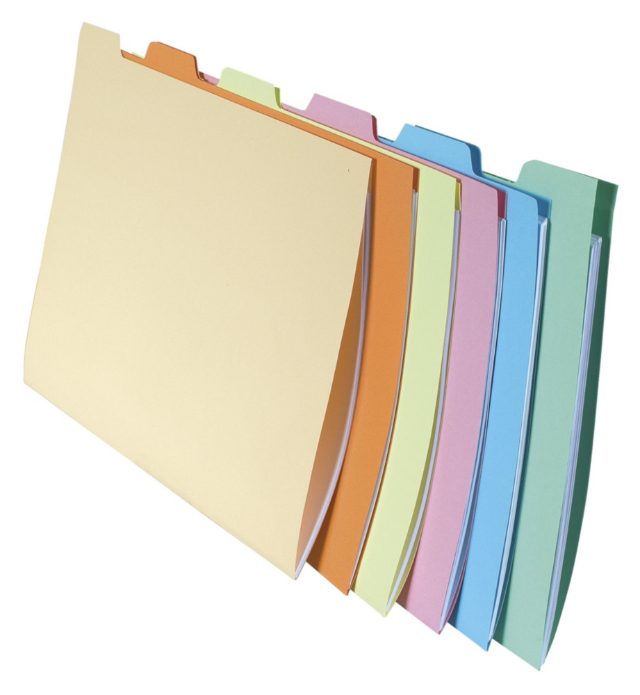 Exacompta Lot de 60 chemises  onglets pour Tiroirs - 24 x 32 - Assortis
