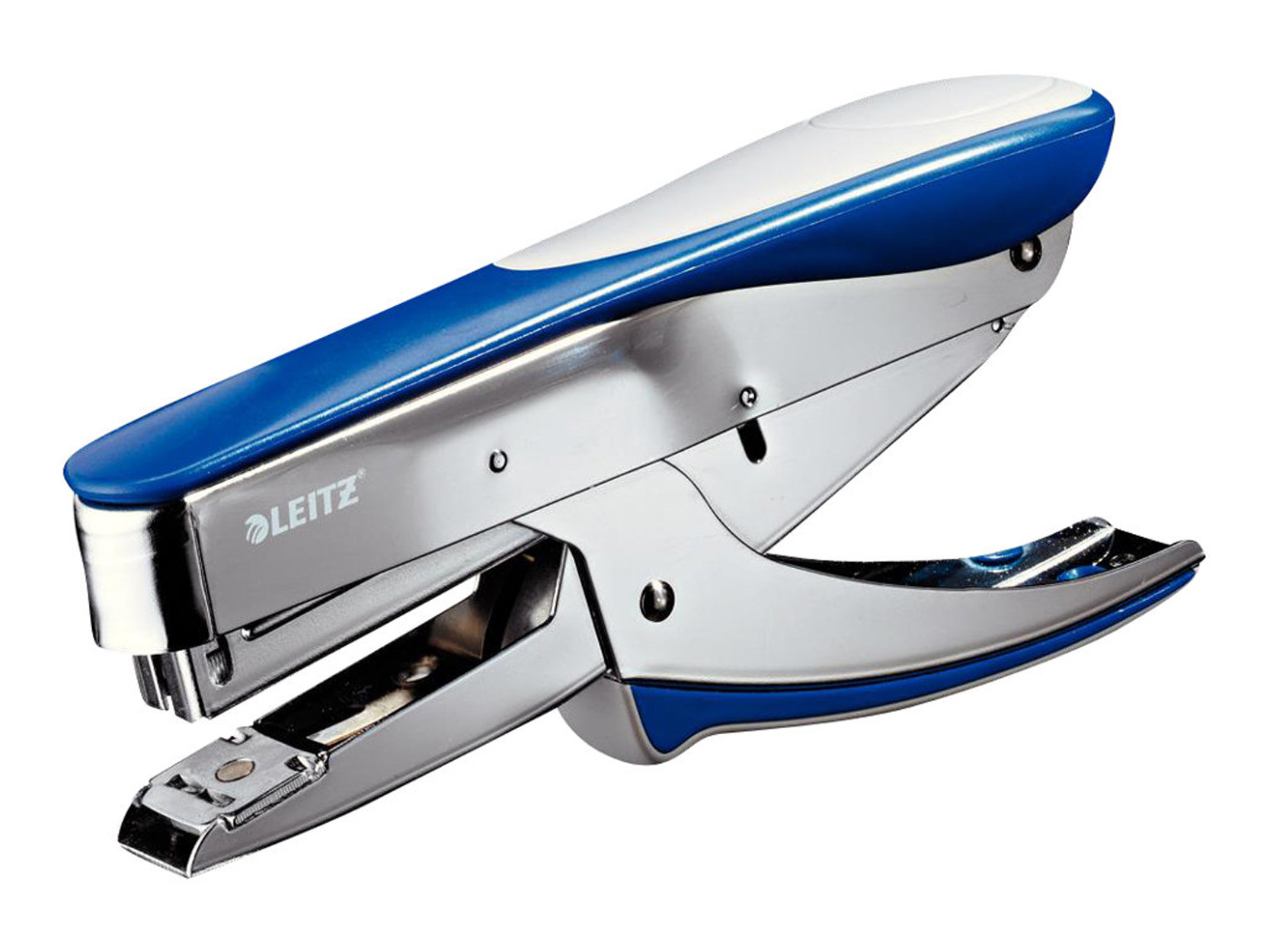 Leitz+Pince+Agrafeuse+5548+-+Agrafes+24/6+et+26/6+-+Capacite+30 feuilles+-+Bleu+et+Argent