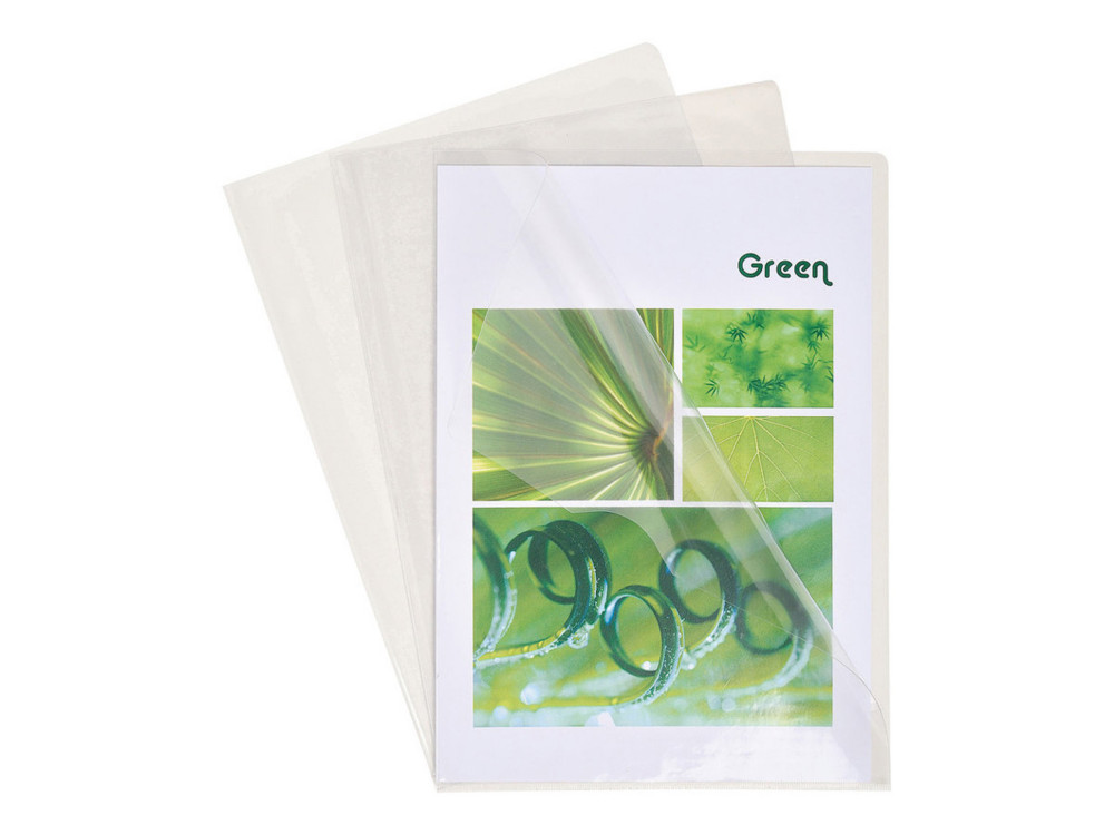Exacompta Bote de 100 pochettes coin en PVC 13/100 me. Coloris cristal.