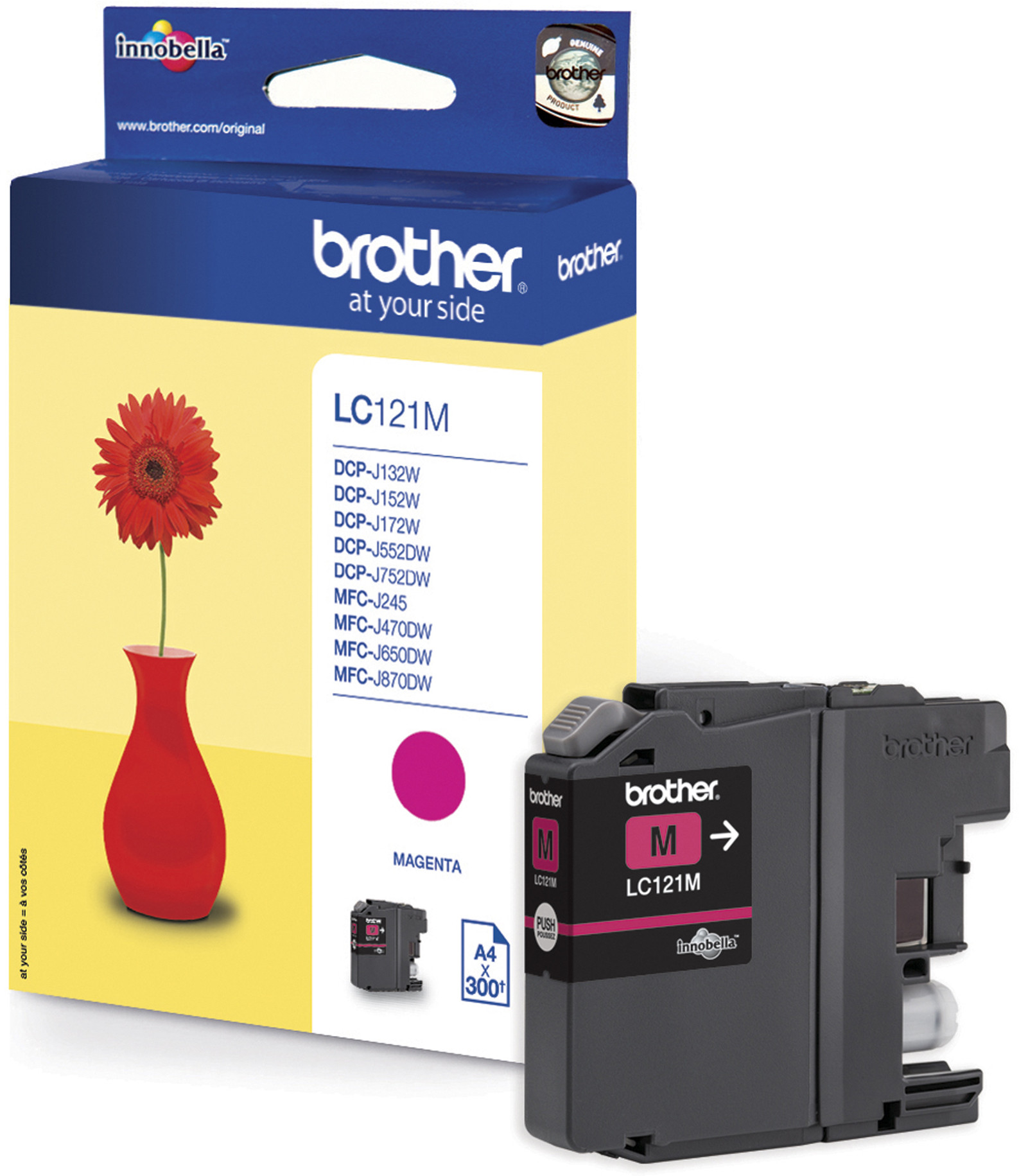 Brother LC121 Cartouche d'encre originale - Magenta