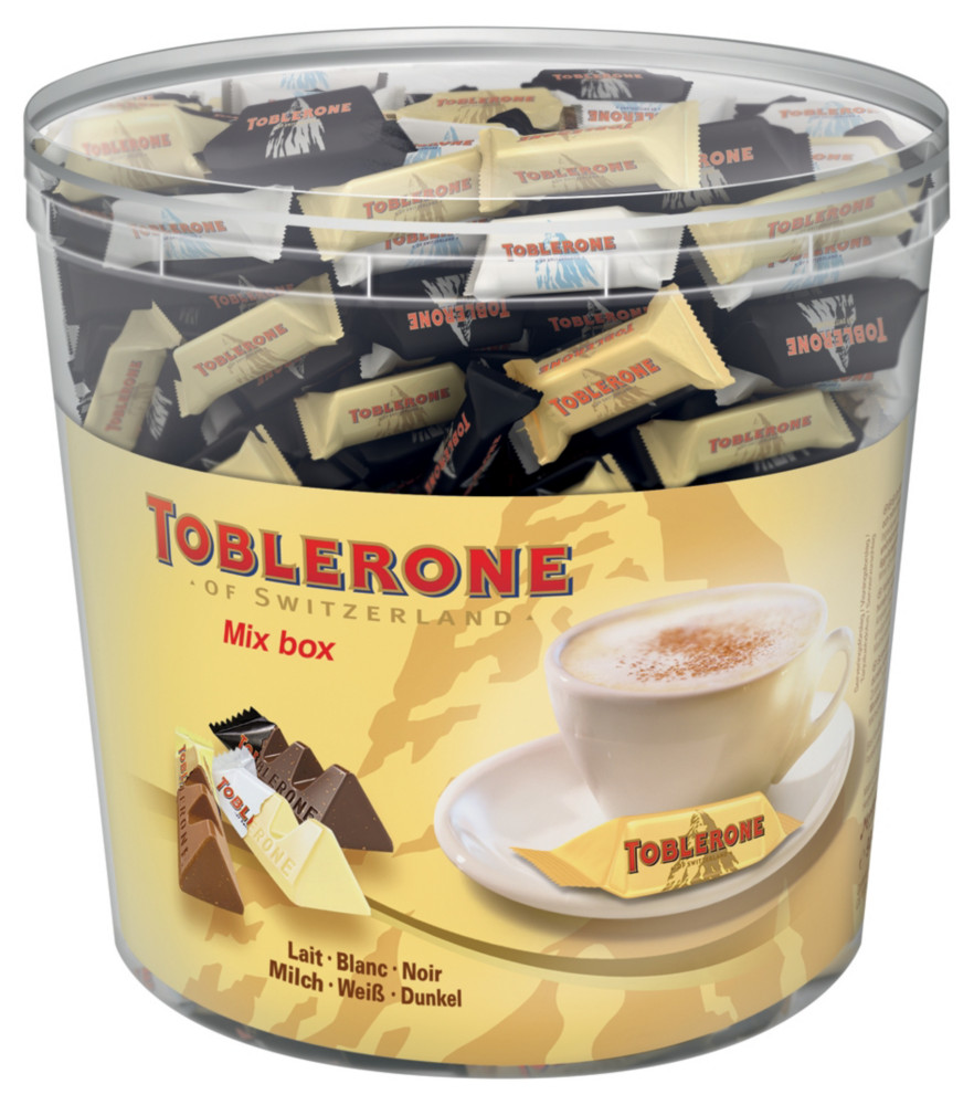 Toblerone Bote de 113 Mini 8g - Tiny Lait / Blanc / Noir