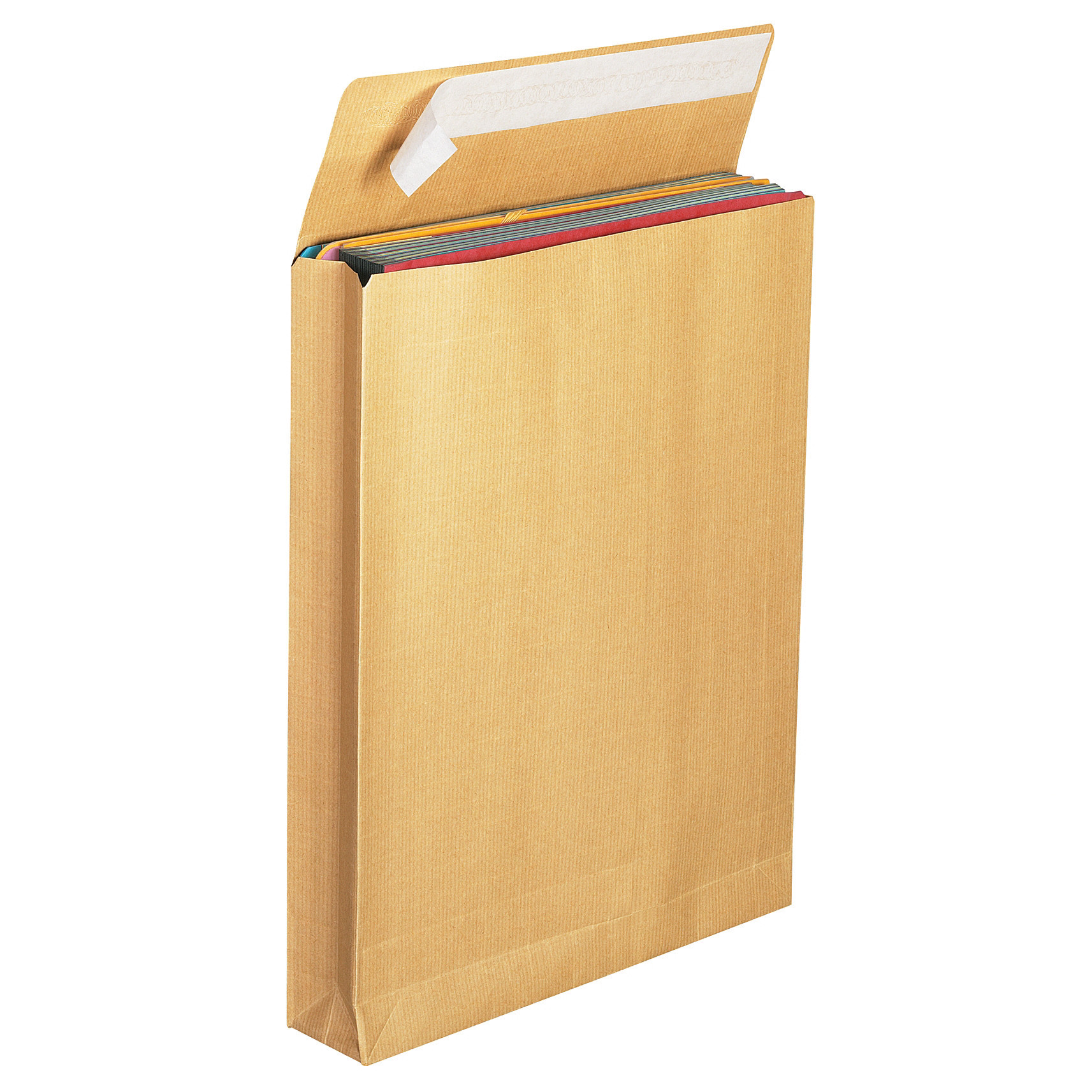 La Couronne Pochette à soufflet 5 cm kraft brun sans fenêtre 260 x 330 mm 130g - Fermeture autocollante - Lot de 125