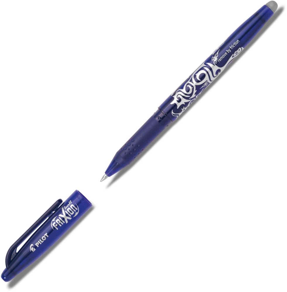 Pilot FriXion Ball Stylo roller encre gel effaable pointe moyenne 0,7 mm bleu
