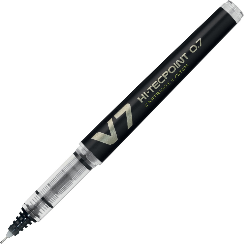 Pilot Hi-TecpointV7 Begreen - Stylo roller rechargeable pointe moyenne 0,7 mm - Noir