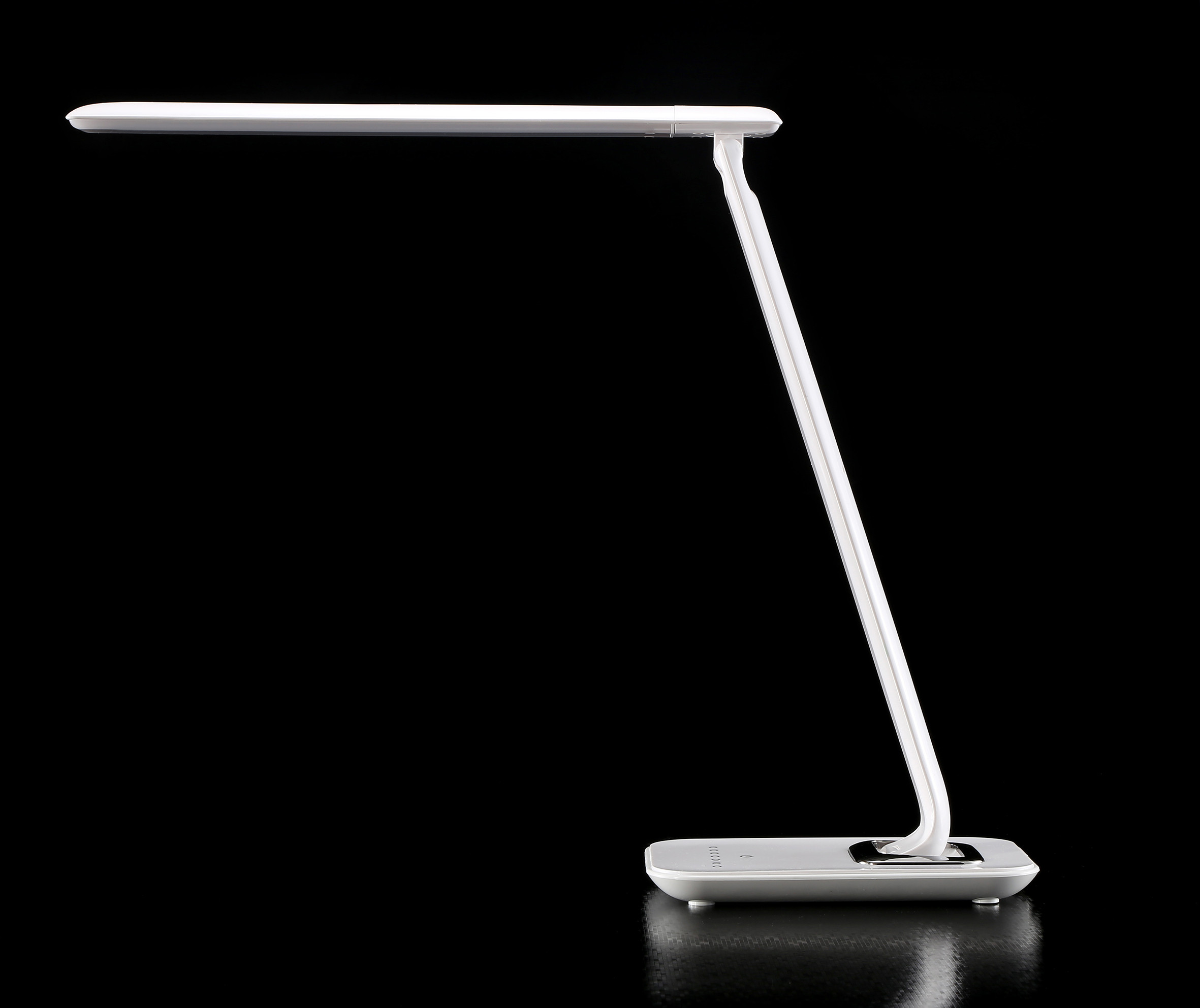 Aluminor Lampe de bureau Bob - Led intégrée - 7W - Bras et tête articulés - Blanc Laqué