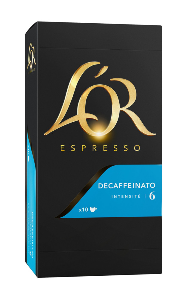 L'OR Espresso Caf  Decaffeinato - intensit : 6 - bote de 10 capsules