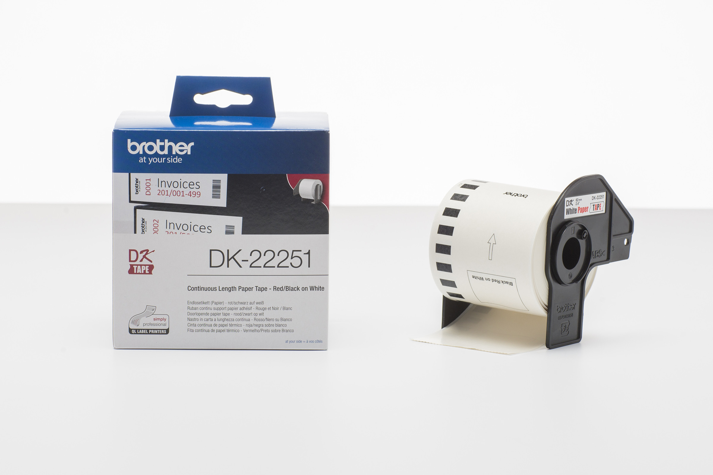 Brother Ruban continu DK 22251 pour imprimante d'étiquettes QL 62 mm x 15 24 Impression et - vue 3