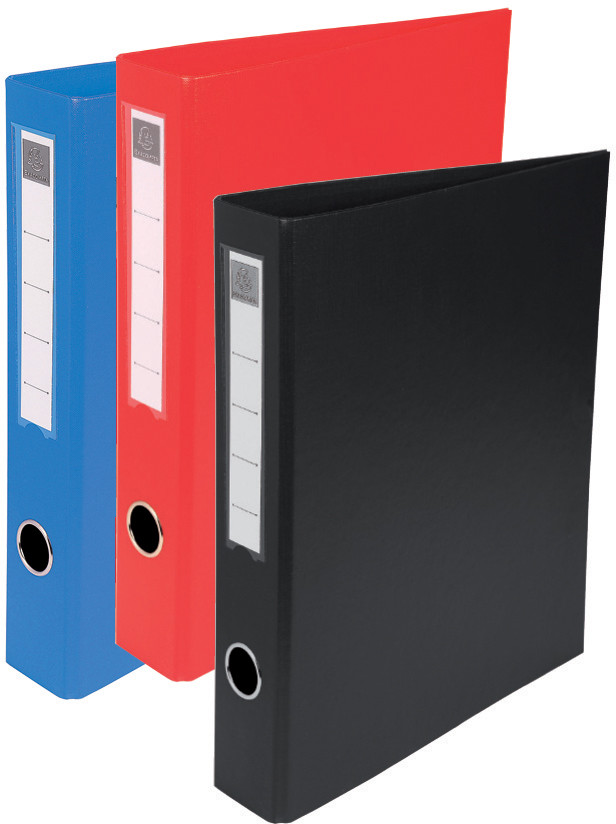 Exacompta Classeur 4 anneaux A4 - Carton rigide 23/10e - Dos 6 cm - Bleu