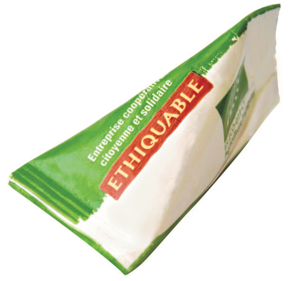 Ethiquable Lot de 1000 berlingots de Sucre blond de canne en poudre du Paraguay Bior et quitable - 4 g