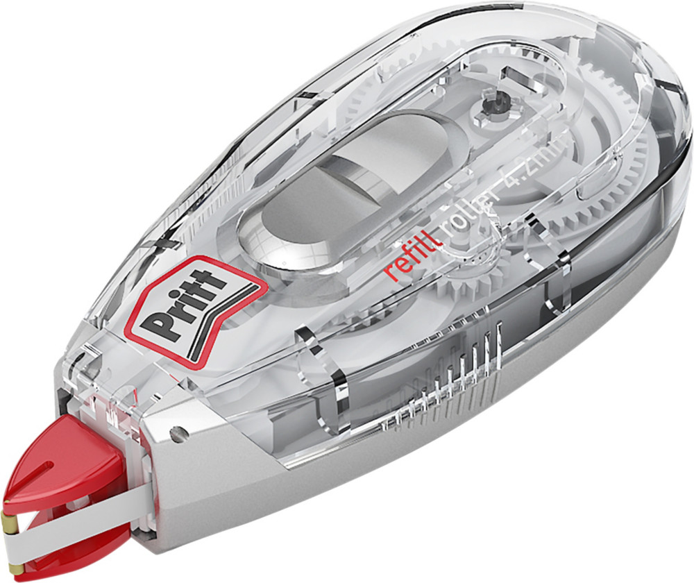 Pritt Roller de correction rechargeable Flex 4,2mm x 12m Translucide - Bote  suspendre