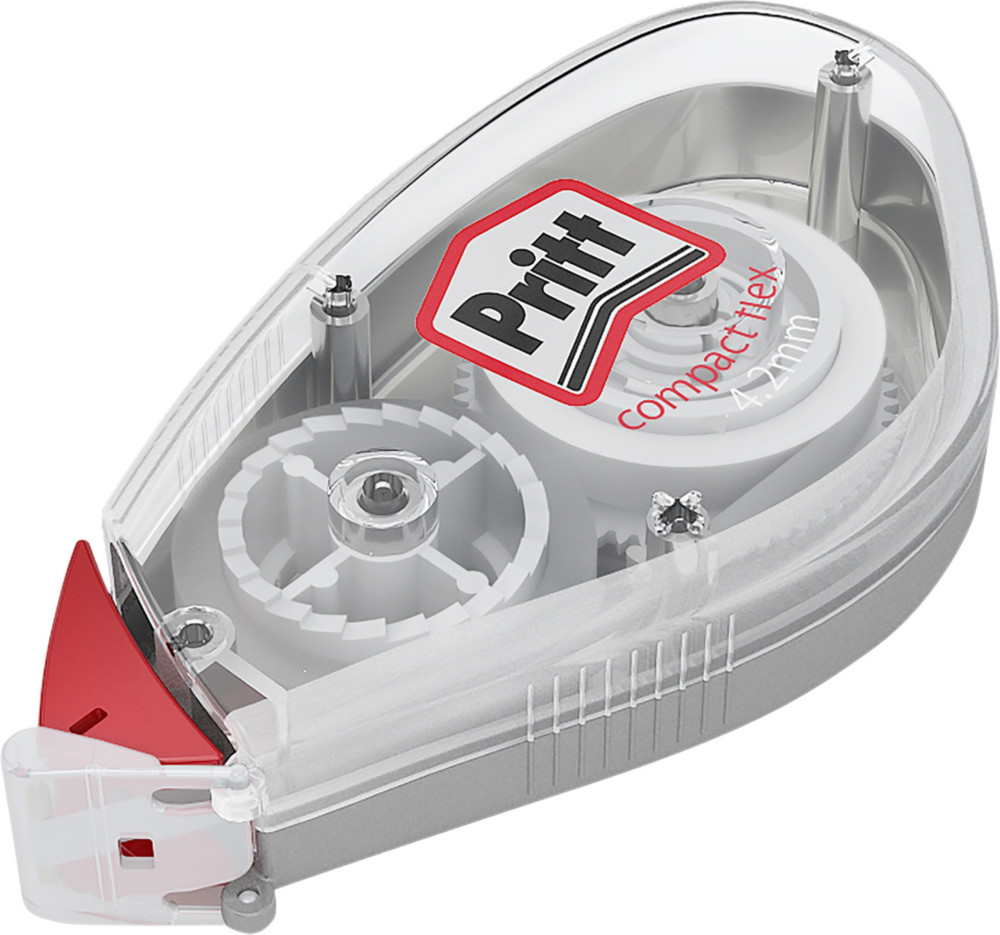 Pritt Roller de correction Compact Flex 6mm x 10m Translucide - Bote  suspendre