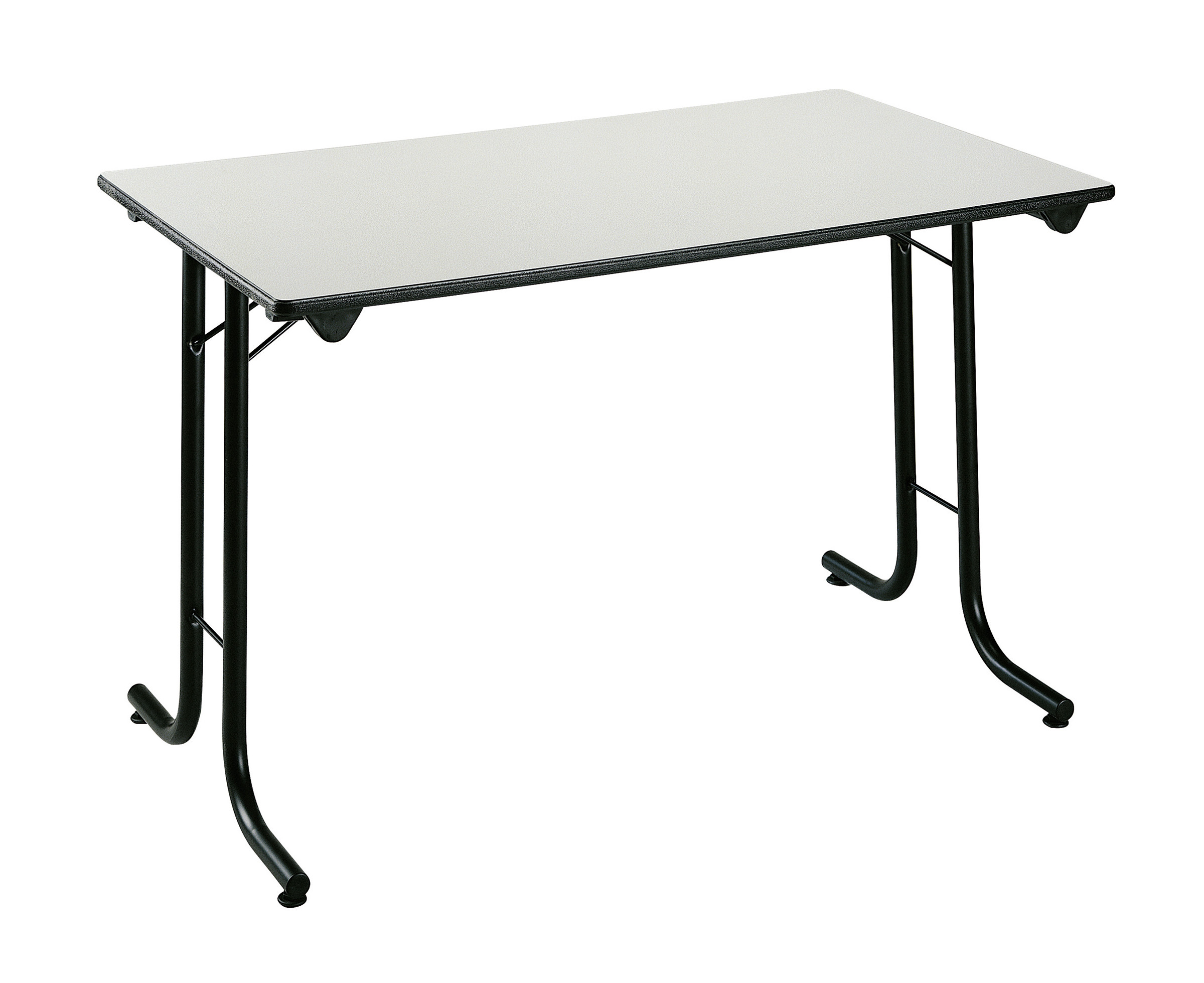 Table pliante modulaire Rectangle - L.120 x P.70 cm - Plateau Gris - Pieds Noir
