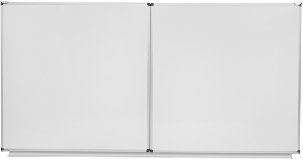 Bi-Office Tableau blanc maill triptyque MAYA NF - Surface magntique - Cadre Aluminium - L.120 x H.90 cm (ferm)