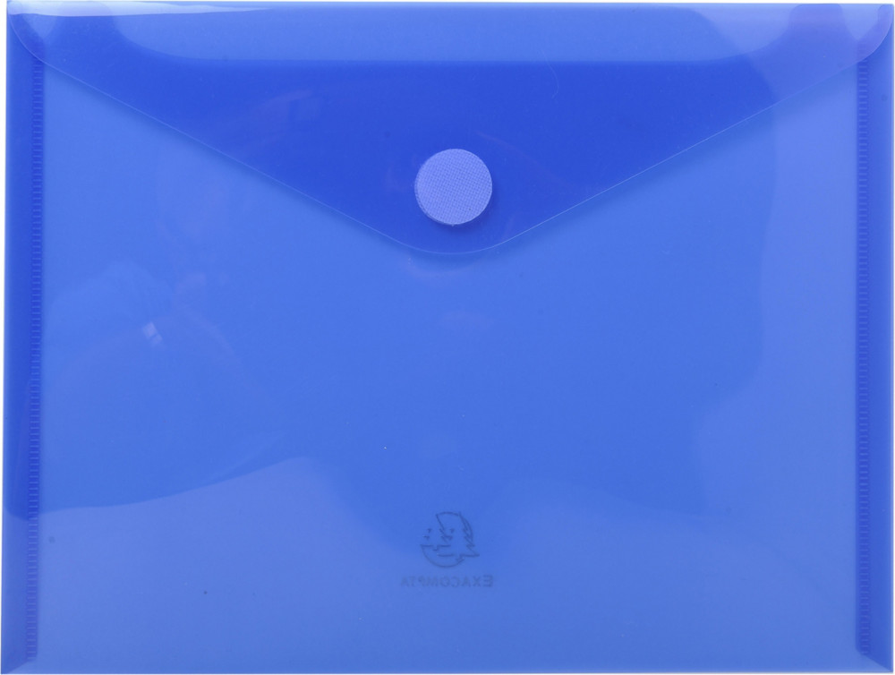 Exacompta Pochette enveloppe A4 Polypropylne Bleu translucide - sachet de 5