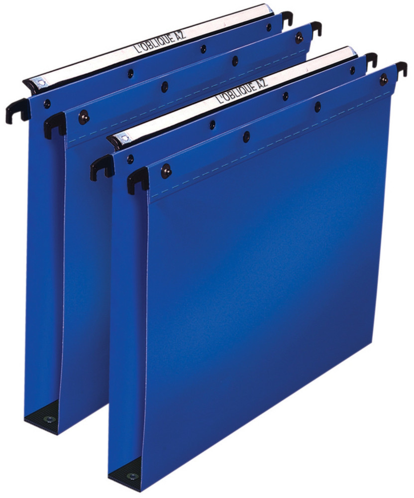 Elba Dossier suspendus pour tiroir Ultimate A4 Polypropylne - 350 feuilles - Fond U 30 mm - Bleu - Lot de 10