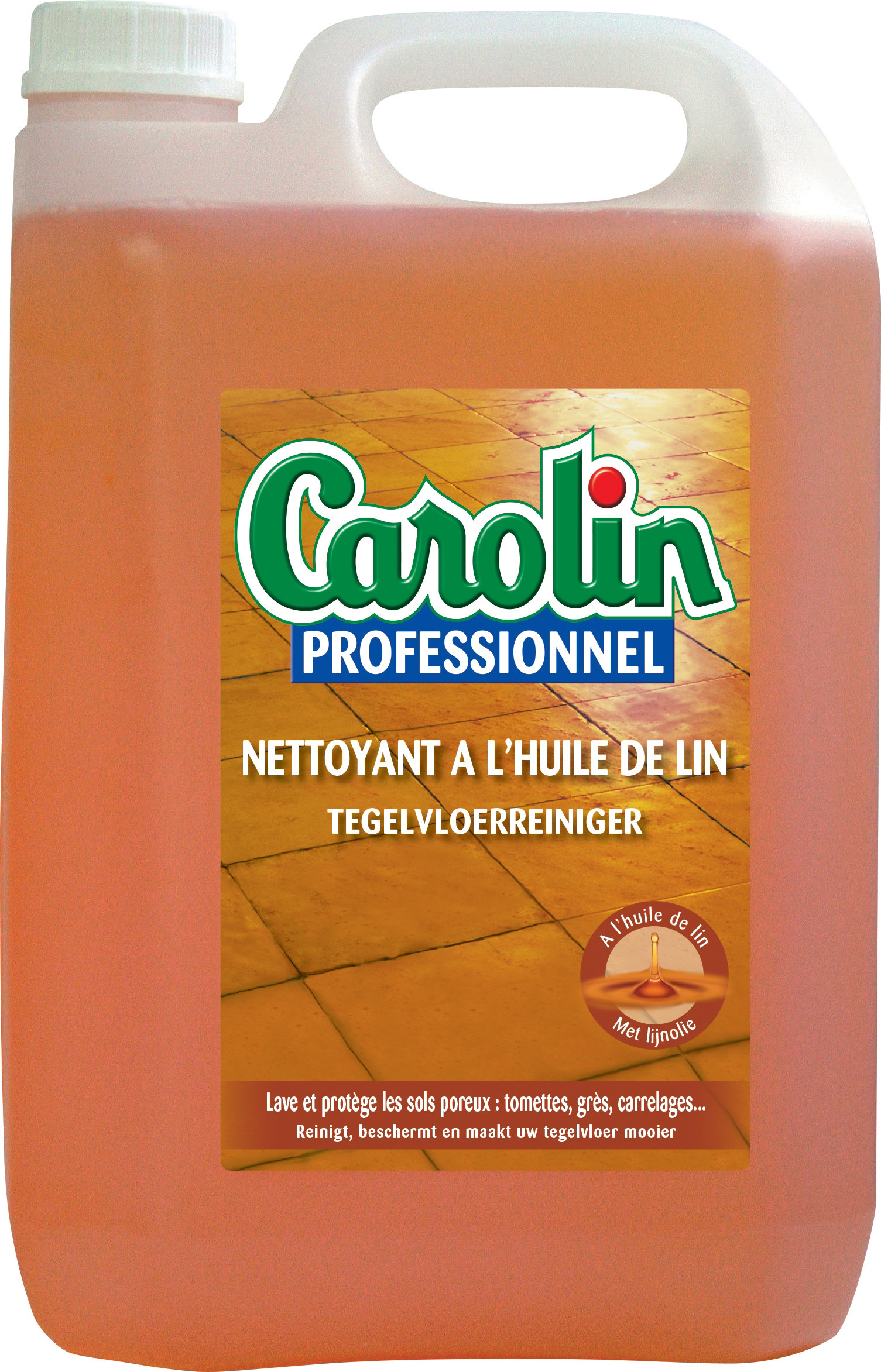 Carolin Nettoyant Carrelages à l'huile de lin - Bidon 5 L