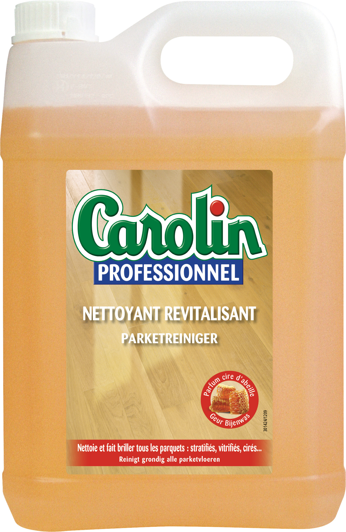 Carolin Nettoyant parquets Miel et Lait Bidon 5