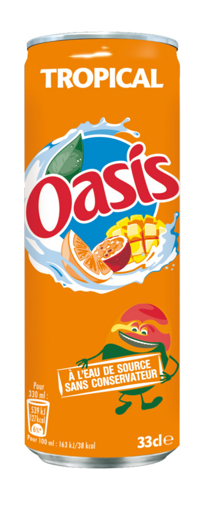 Oasis Tropical bote 33 cl -  lot de 24