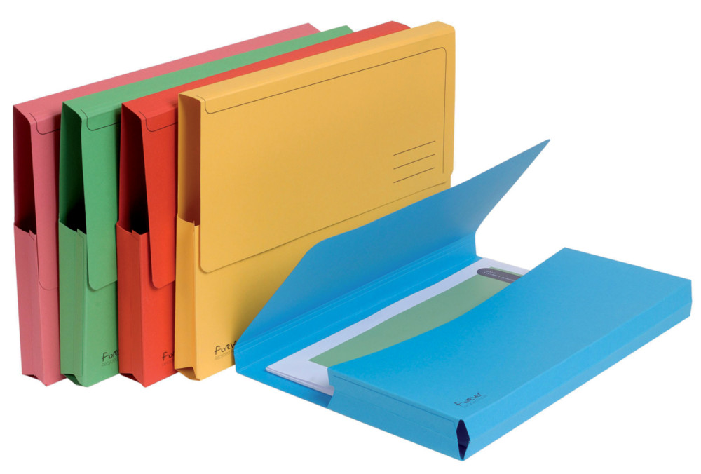 Exacompta Porte-documents Forever 200 feuilles A4 24,5 x 32,5 cm carte recycle  Couleurs assorties Lot de 5