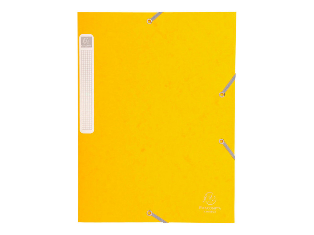Exacompta Bote de classement A4 Cartobox - Carte lustre 5/10E - Dos 2,5 cm - Jaune - Lot de 25