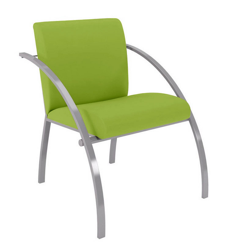 Fauteuil d'accueil Eva vinyle non feu M1 - Vert