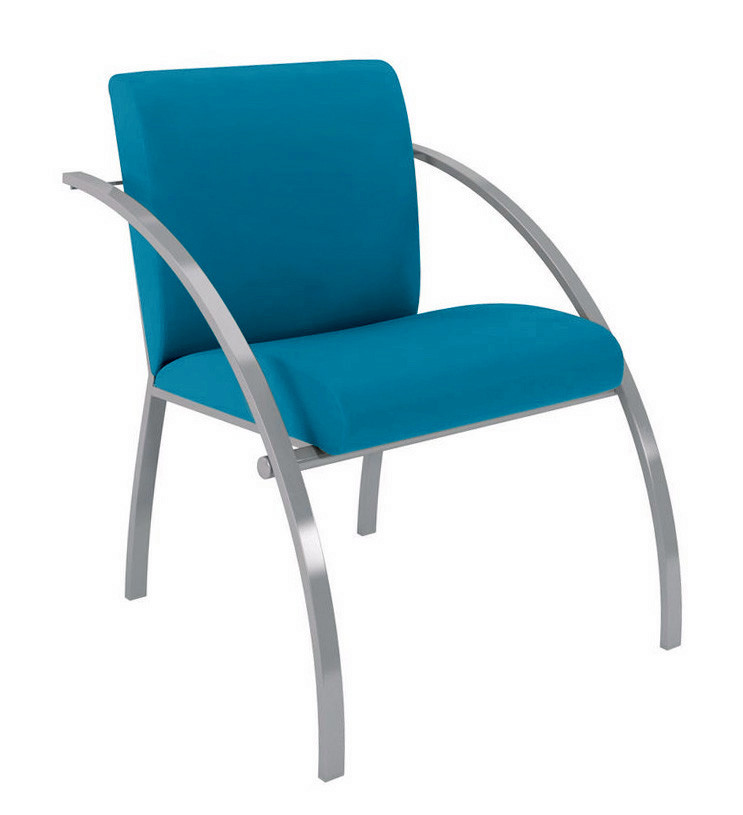 Fauteuil d'accueil Eva vinyle non feu M1 - Bleu