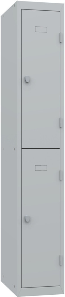 Vestiaire mtal Budget 2 casiers - lment Dpart L.30 cm - Corps Gris - Portes Gris