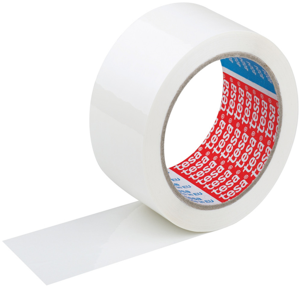 tesa Ruban adhsif d'emballage tesapack polypropylne silencieux 28 microns - 50mmx66m - Blanc