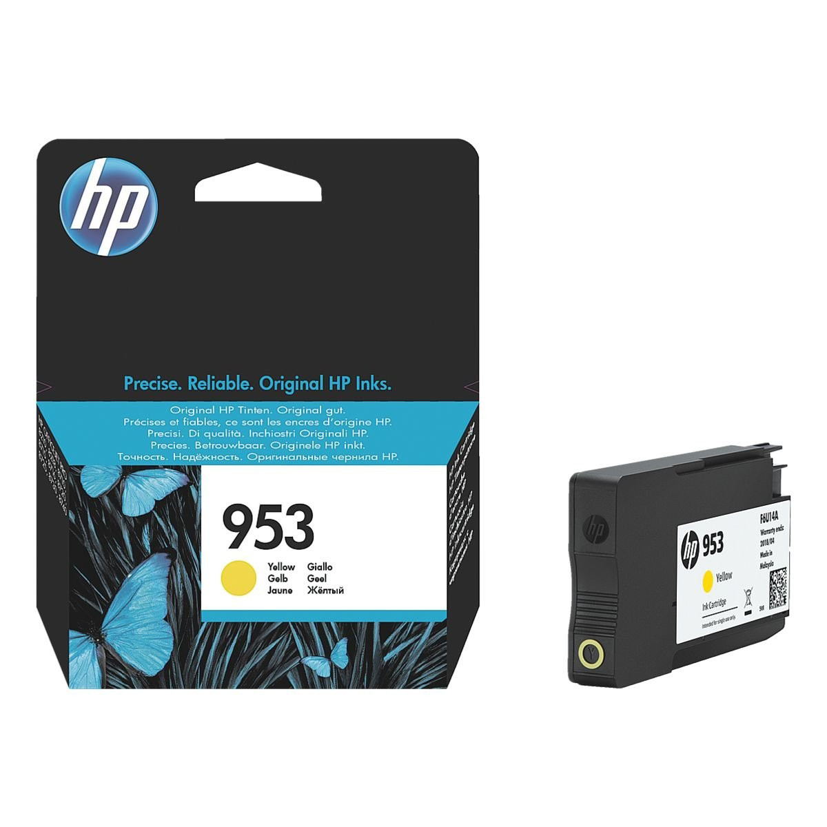 HP 953 Cartouche d'encre authentique F6U14AE - Jaune