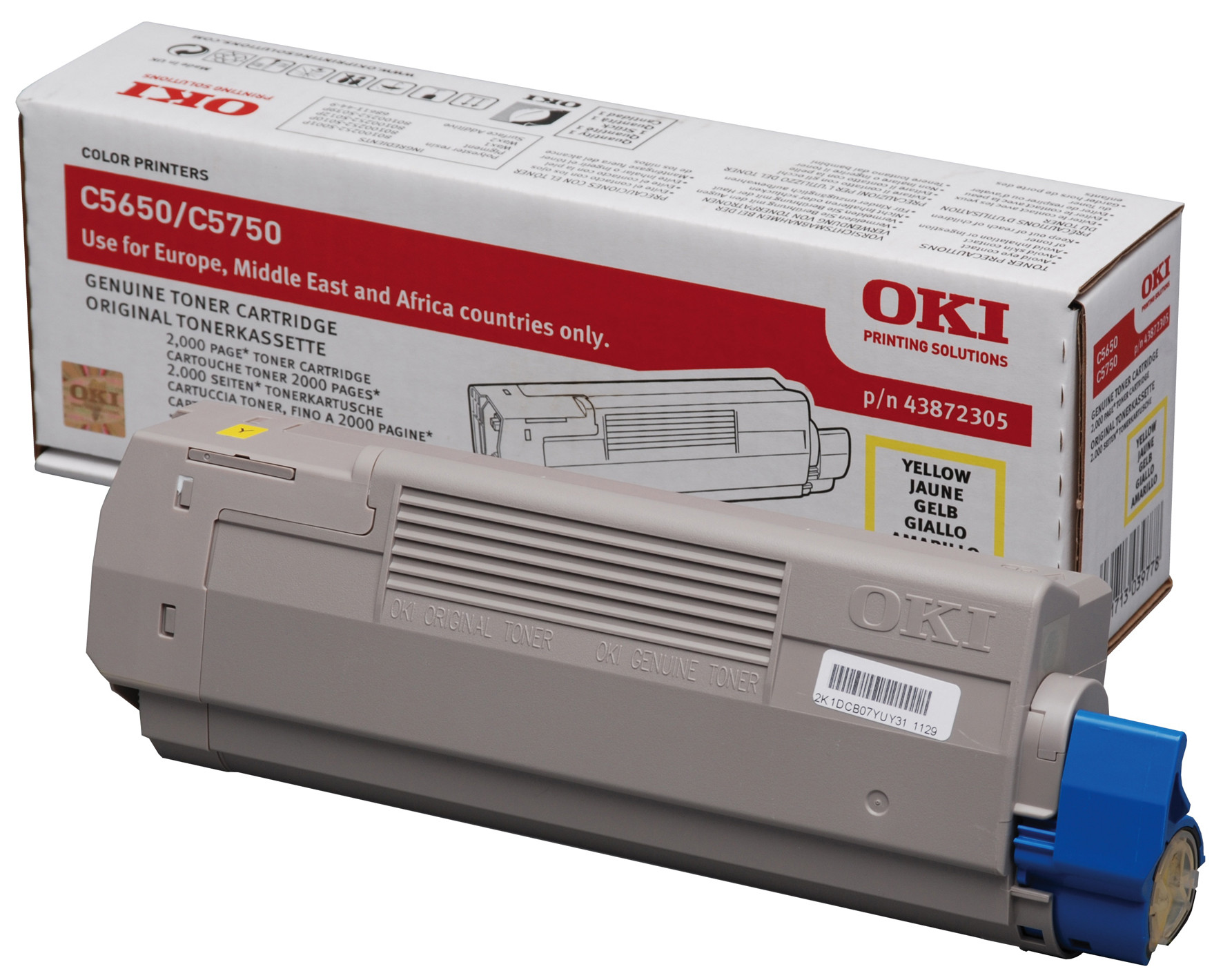 OKI Toner original 43872305 jaune