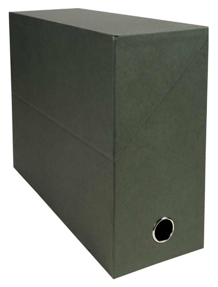 Exacompta Bote de classement en carton naturel - Dos 12 cm - Vert - Lot de 5