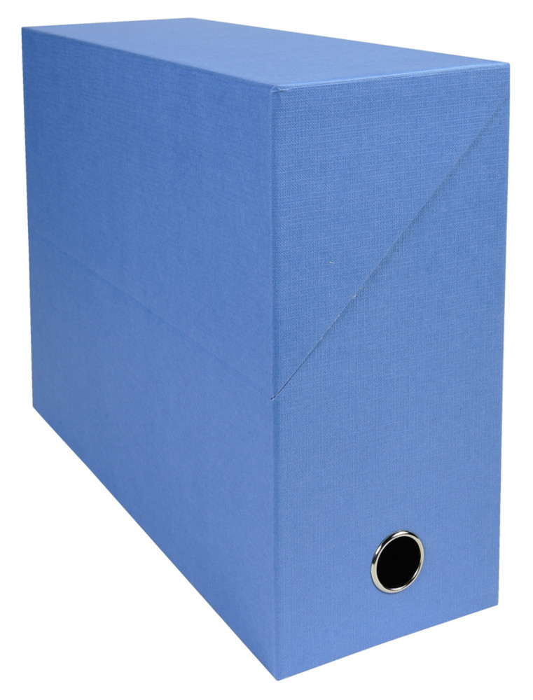 Exacompta Bote de classement en toile cartonne - Dos 12 cm - Bleu - Lot de 5