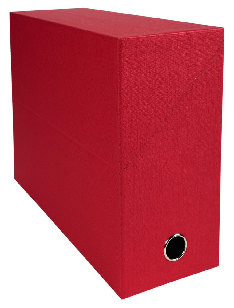 Exacompta Bote de classement en toile cartonne - Dos 12 cm - Rouge - Lot de 5