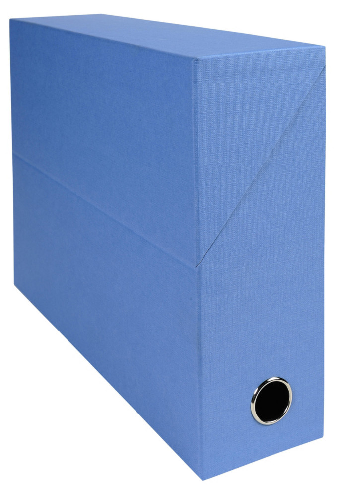 Exacompta Bote de classement en toile cartonne - Dos 9 cm - Bleu - Lot de 5