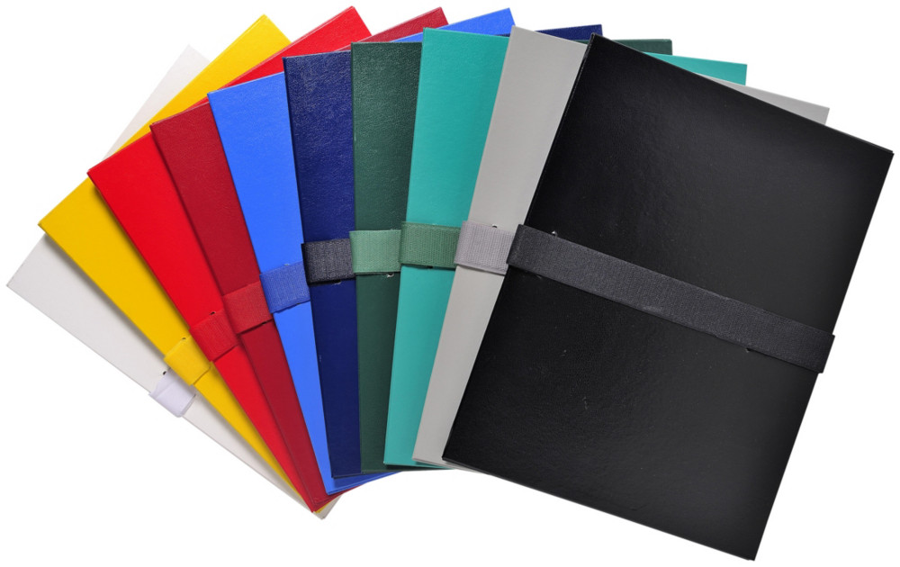 Exacompta Chemise extensible sans rabat jusque 13 cm - Fermeture sangle Velcro - Capacit 1000 feuilles A4 - Assortis