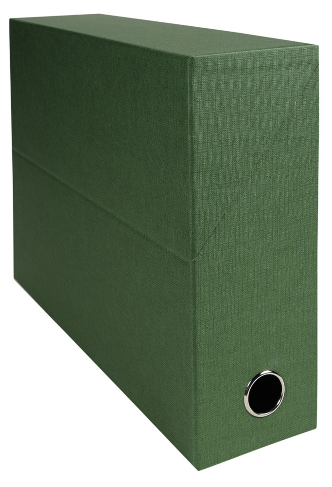 Exacompta Bote de classement en toile cartonne - Dos 9 cm - Vert - Lot de 5