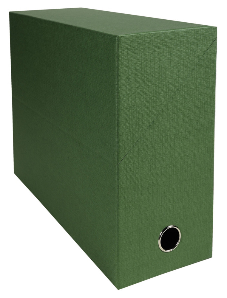 Exacompta Bote de classement en toile cartonne - Dos 12 cm - Vert - Lot de 5