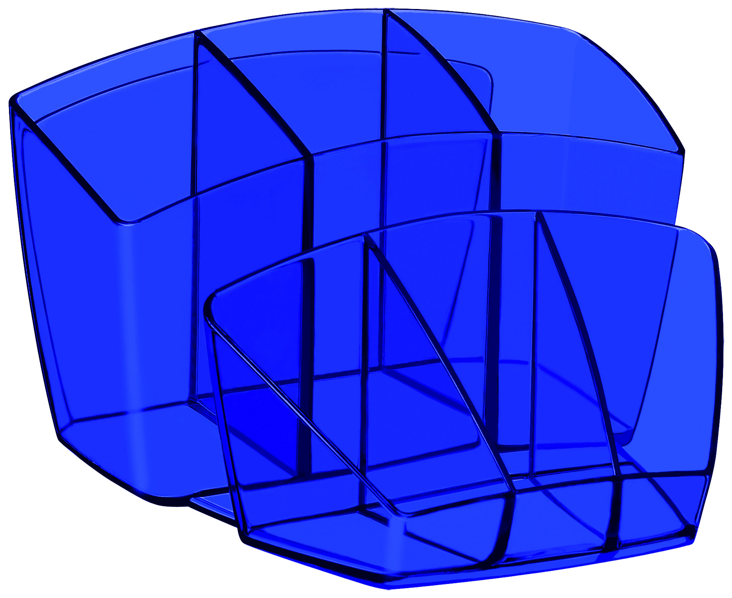 Cep+Pot+à+crayons+8+compartiments+-+Bleu+Electrique
