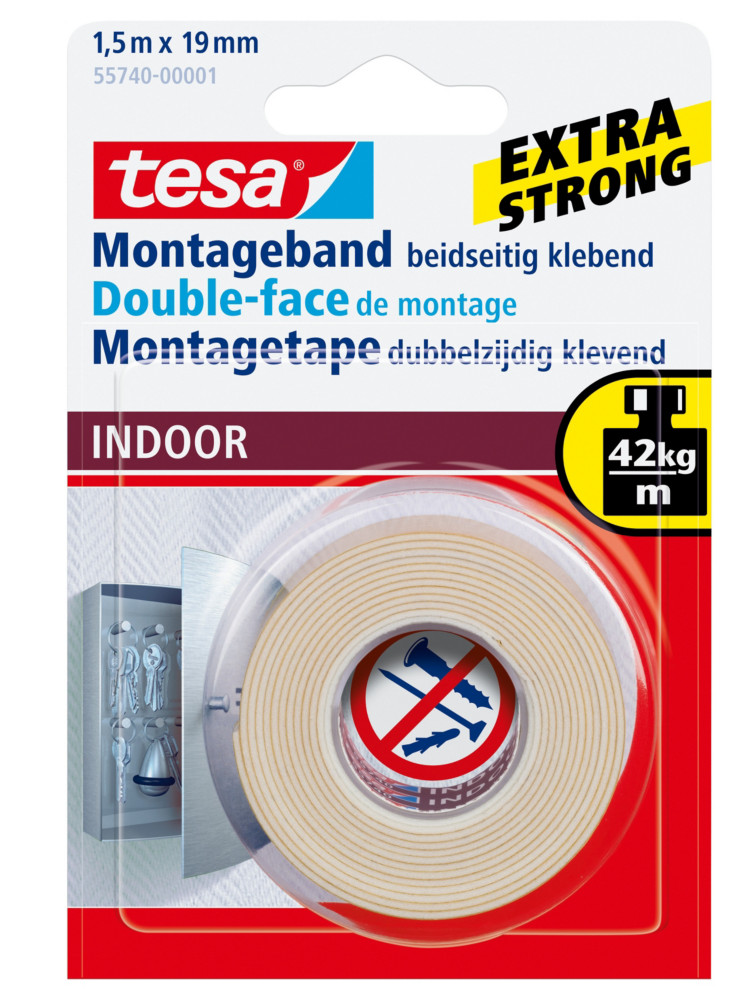 tesa Tesa Powerbond bande double face 19 mm x 1,5 m