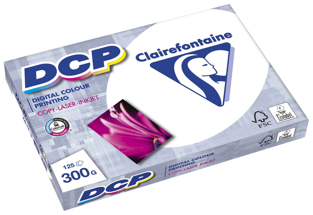 Clairefontaine Papier A4 blanc DCP - 300g - Ramette de 125 feuilles