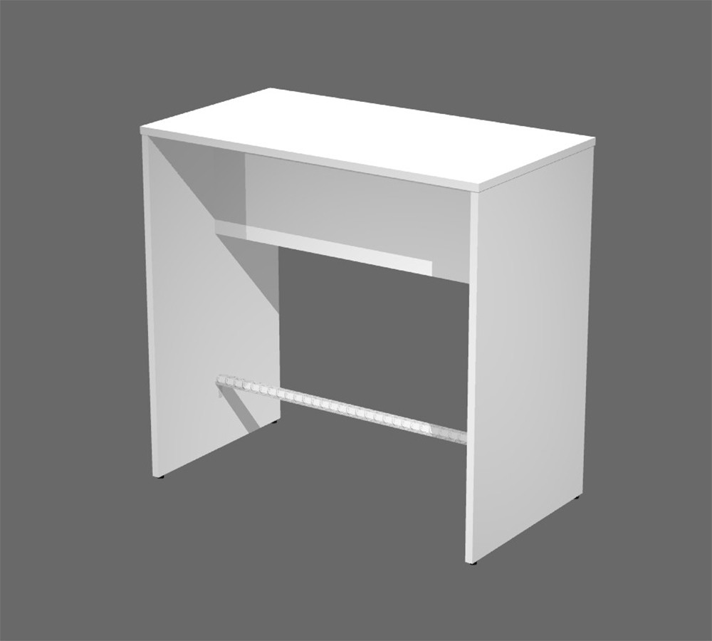 Table haute polyvalente, H. 105 cm - Blanc