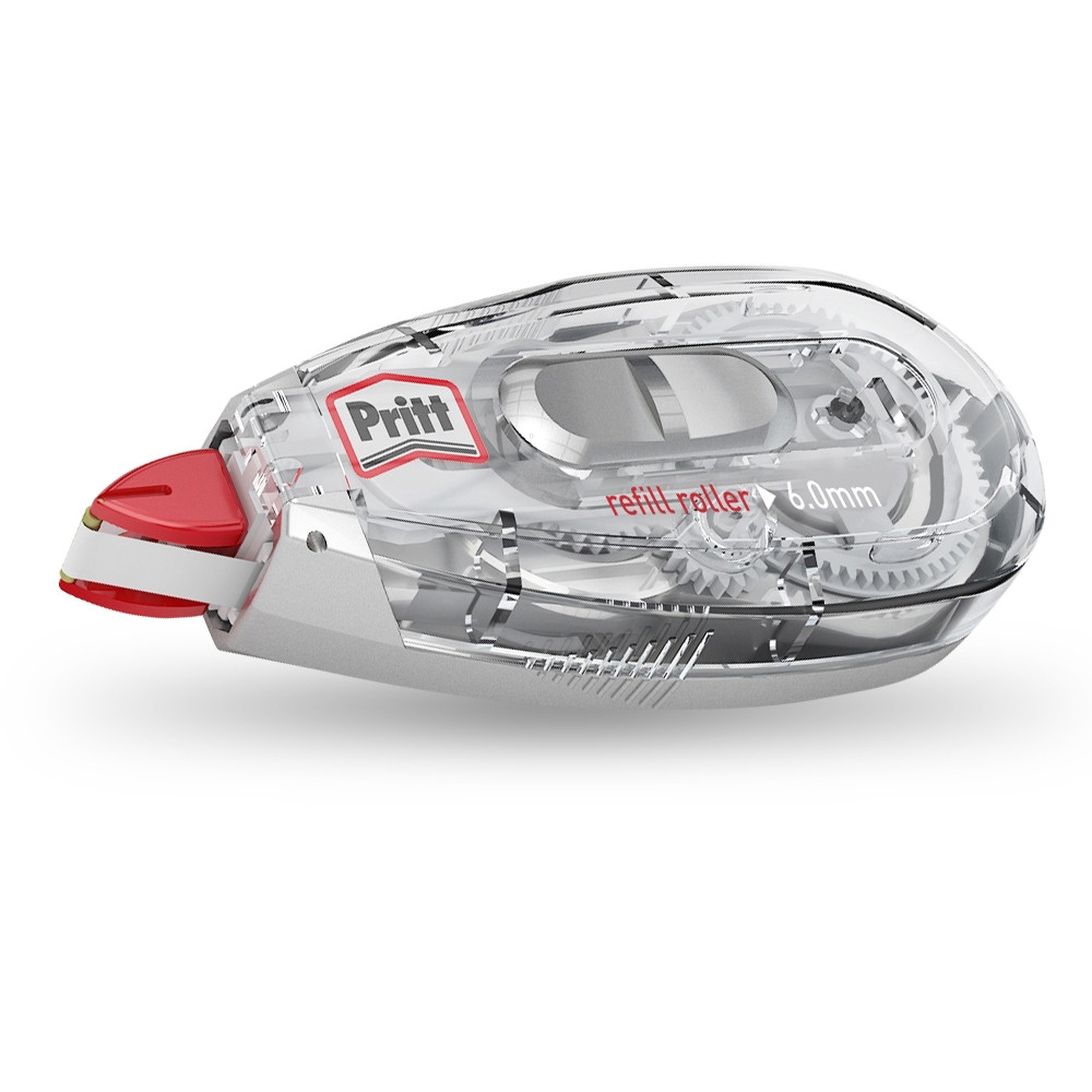 Pritt Roller de correction rechargeable Flex 6mm x 12m Translucide Boîte à suspendre