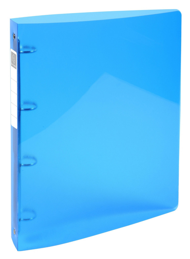 Exacompta Classeur souple 4 anneaux 30 mm A4 IDERAMA - Polypropylne - Dos 4 cm - Bleu ciel